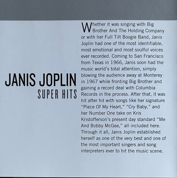 Janis Joplin : Super Hits (CD, Comp, RE)