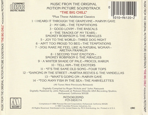 Various : (Original Motion Picture Soundtrack) The Big Chill (Plus Additional Classics From The Era) (CD, Comp, Club, CRC)