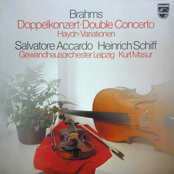Johannes Brahms, Salvatore Accardo, Heinrich Schiff, Gewandhausorchester Leipzig, Kurt Masur : Doppelkonzert = Double Concerto / Haydn-Variationen (LP)