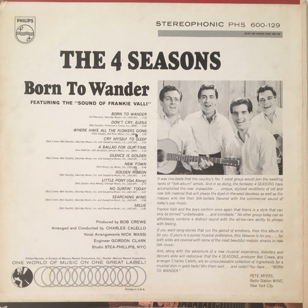 The Four Seasons : Born To Wander (LP, Album)