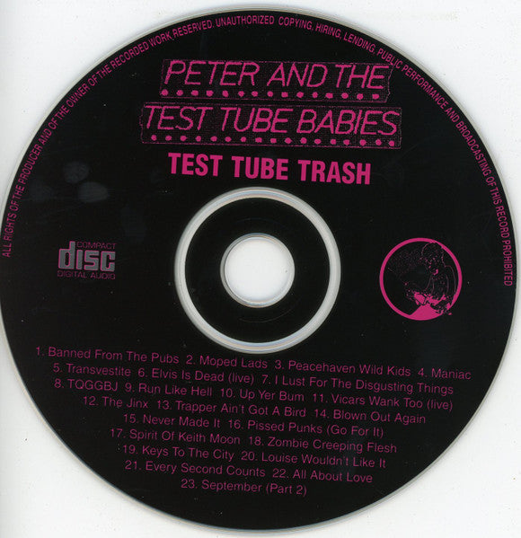 Peter And The Test Tube Babies : Test Tube Trash (CD, Comp)