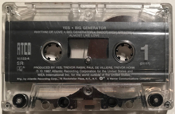 Yes : Big Generator (Cass, Album, SR,)