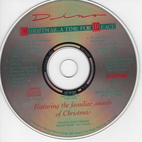 Dino Kartsonakis : Christmas...A Time For Peace (CD, Album, Club, RE)