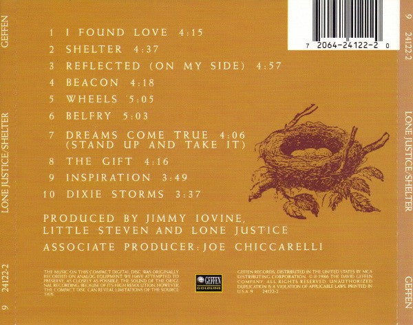 Lone Justice : Shelter (CD, Album, RE)
