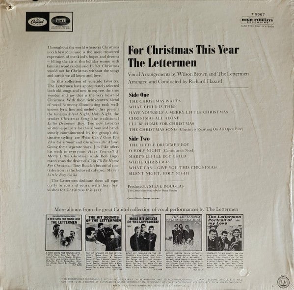 The Lettermen : For Christmas This Year (LP, Album, Mono)
