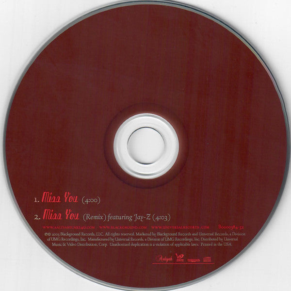 Aaliyah : Miss You (CD, Single, Enh)