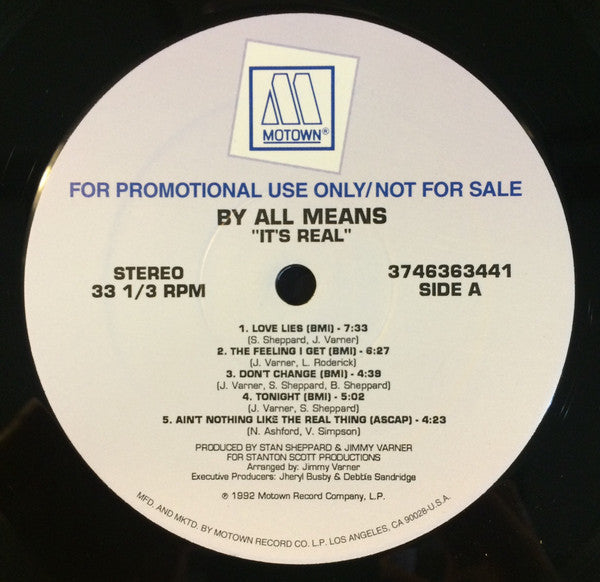 By All Means : It's Real (LP, Album, Promo)