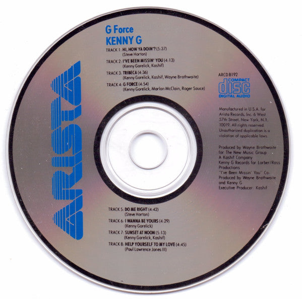 Kenny G (2) : G Force (CD, Album)