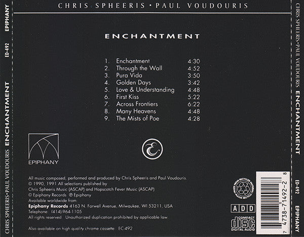 Chris Spheeris • Paul Voudouris : Enchantment (CD, Album, RE, RP)