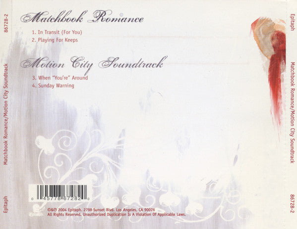 Matchbook Romance / Motion City Soundtrack : Matchbook Romance / Motion City Soundtrack (Minimax, EP)