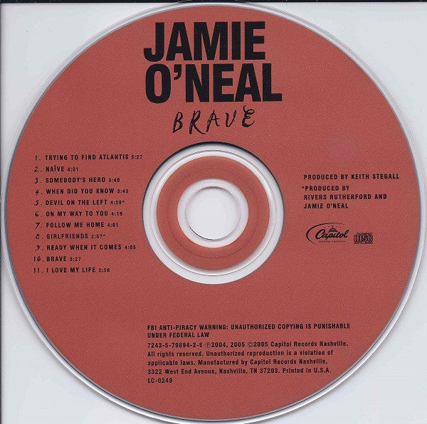 Jamie O'Neal : Brave (CD, Album)