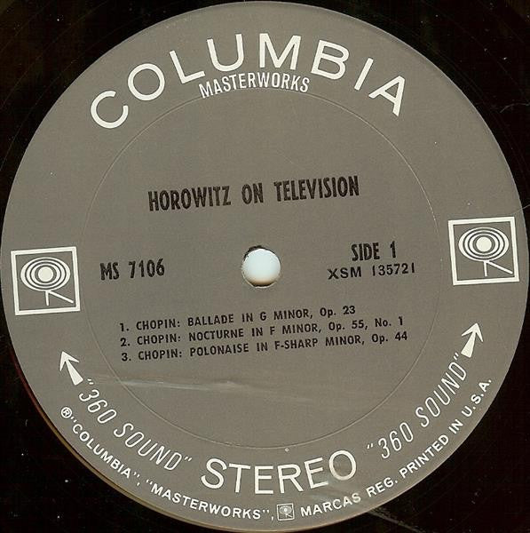 Vladimir Horowitz - Horowitz On Television (LP) (VG) - Endless Media