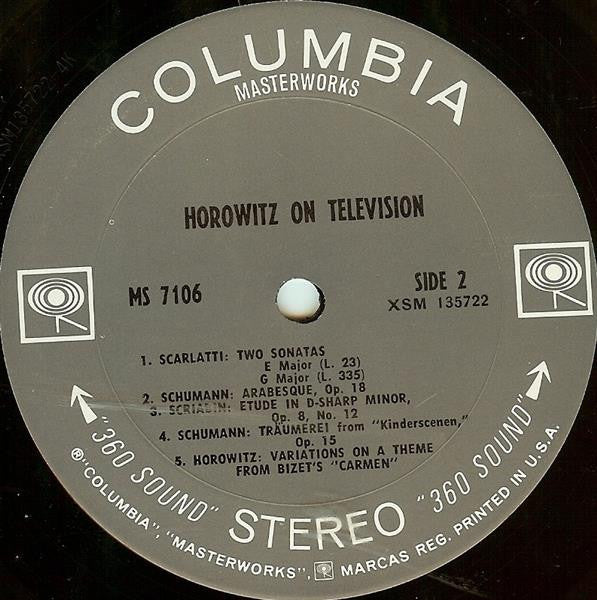 Vladimir Horowitz - Horowitz On Television (LP) (VG) - Endless Media