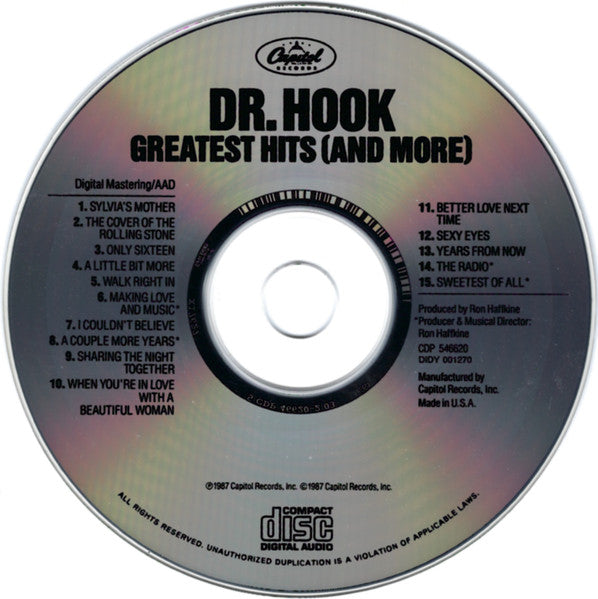 Dr. Hook : Greatest Hits (And More) (CD, Comp, Club, RM)