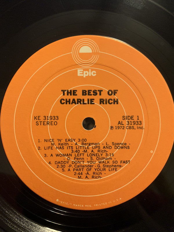 Charlie Rich - The Best Of Charlie Rich (LP) (VG) - Endless Media