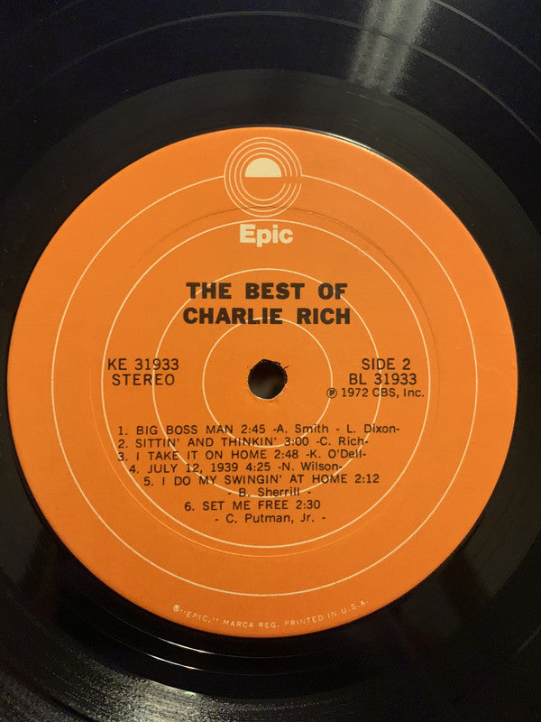 Charlie Rich - The Best Of Charlie Rich (LP) (VG) - Endless Media