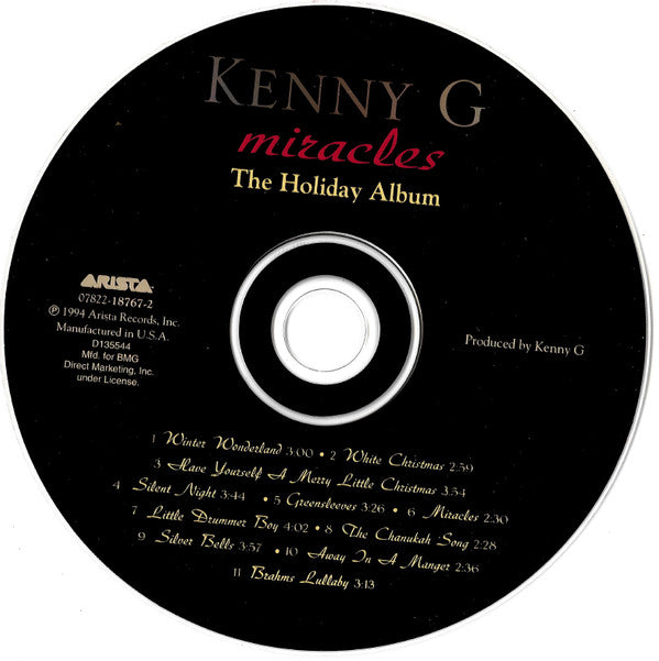 Kenny G (2) : Miracles - The Holiday Album (CD, Album, Club)