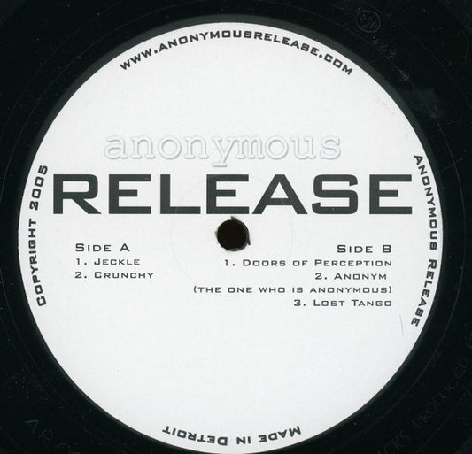 Roman Debnar / Anonym : Anonymous Release 3 (12", Ltd)