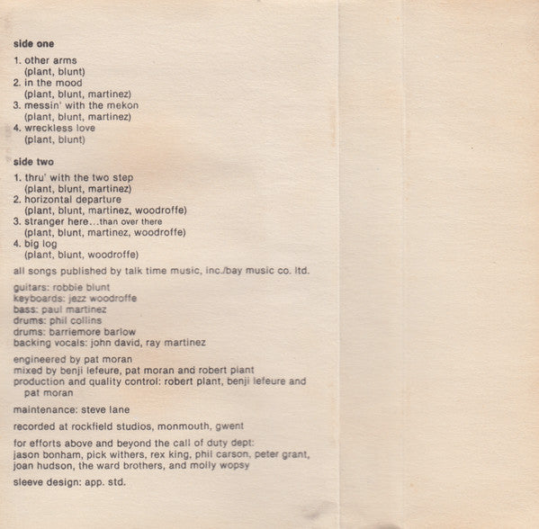 Robert Plant : The Principle Of Moments (Cass, Album)