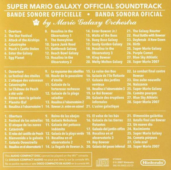 Mario Galaxy Orchestra : Super Mario Galaxy Official Soundtrack (CD, Album)