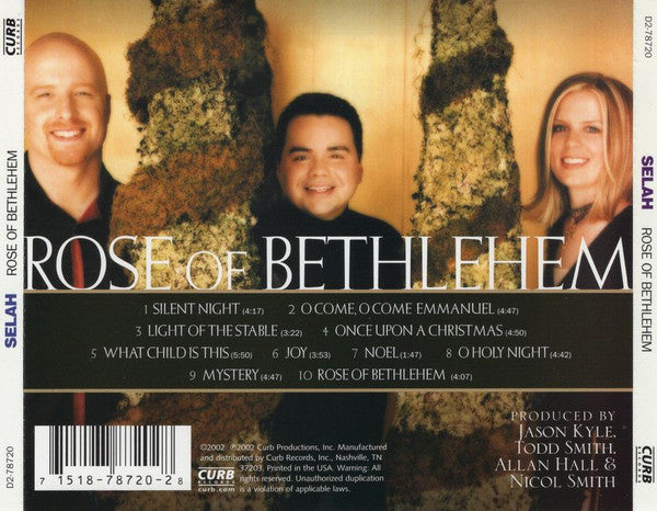 Selah (2) : Rose Of Bethlehem (CD, Album)