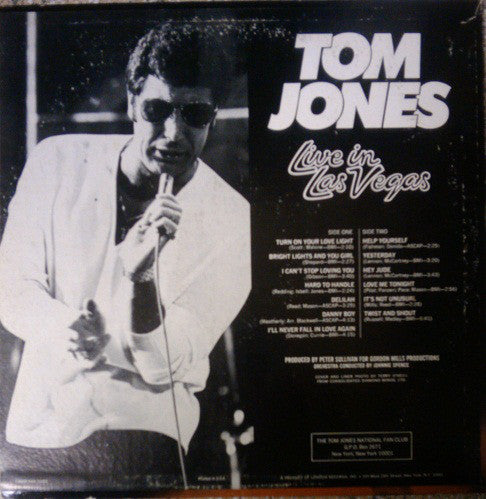 Tom Jones : Live In Las Vegas (LP, Album)