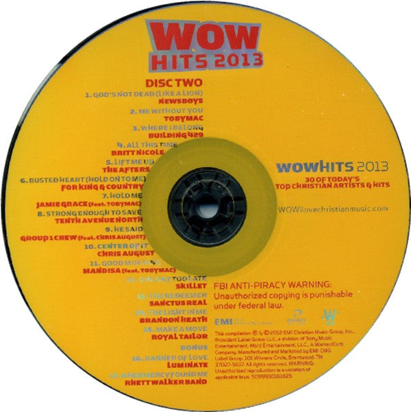 Various : WOW Hits 2013 (2xCD, Comp)