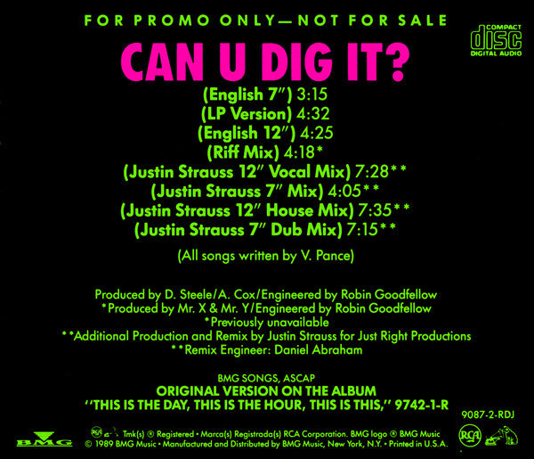Pop Will Eat Itself : Can U Dig It? (CD, Single, Promo)
