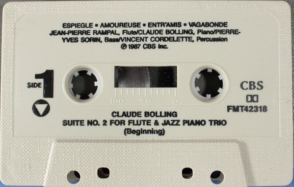 Jean-Pierre Rampal, Claude Bolling : Bolling: Suite No. 2 For Flute And Jazz Piano Trio (Cass)