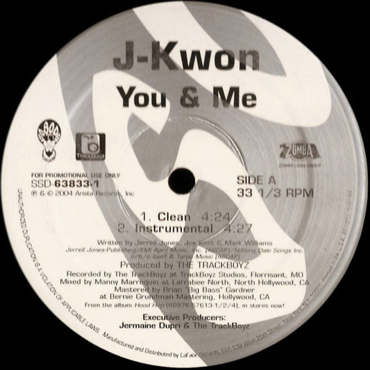 J-Kwon - You & Me (12") (VG) - Endless Media