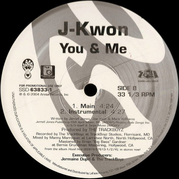 J-Kwon - You & Me (12") (VG) - Endless Media