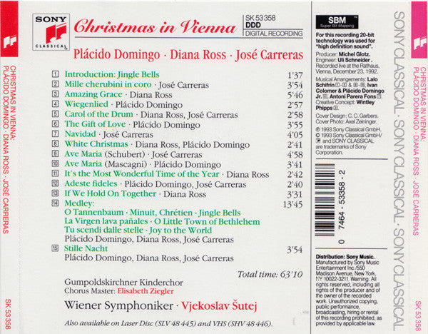 Placido Domingo • Diana Ross • José Carreras : Christmas In Vienna (CD, Album)