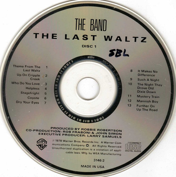 The Band : The Last Waltz (2xCD, Album, RE, RP, SRC)