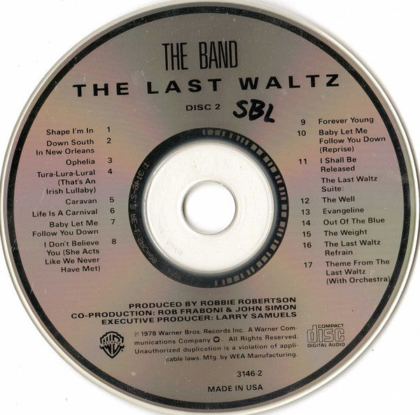The Band : The Last Waltz (2xCD, Album, RE, RP, SRC)
