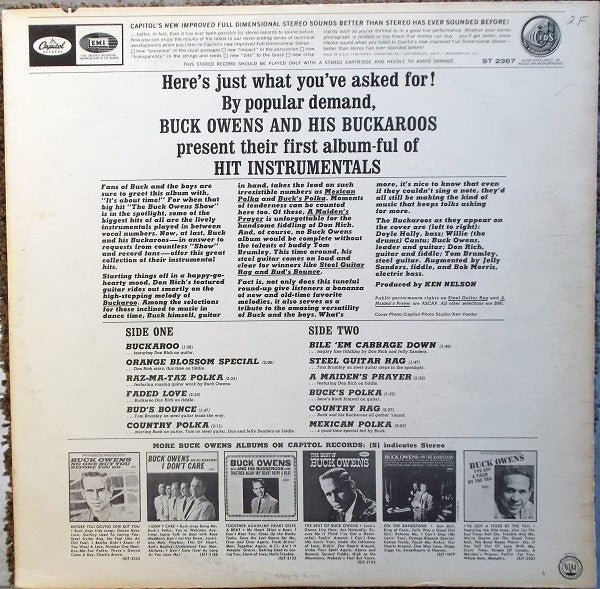 Buck Owens And His Buckaroos : The Instrumental Hits Of Buck Owens And His Buckaroos (LP, Album, Scr)