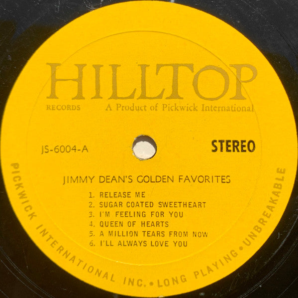 Jimmy Dean : Jimmy Dean's Golden Favorites (LP, Album)