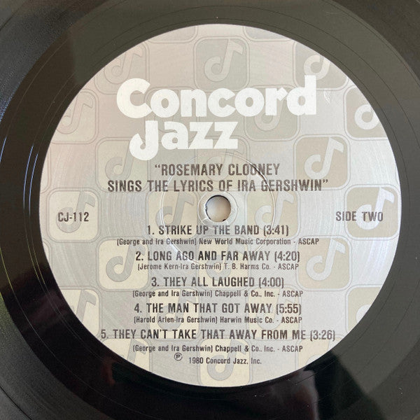 Rosemary Clooney - Rosemary Clooney Sings The Lyrics Of Ira Gershwin (LP) (VG+) - Endless Media