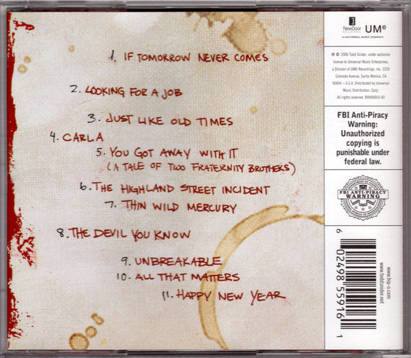 Todd Snider : The Devil You Know (CD, Album)