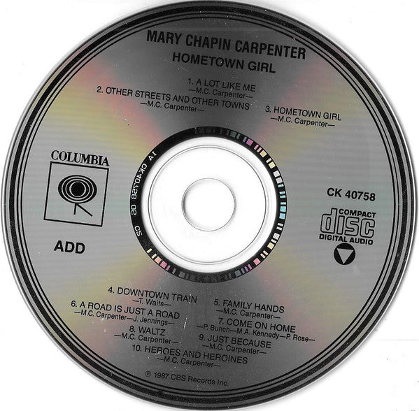 Mary Chapin Carpenter : Hometown Girl (CD, Album, RE, RP)
