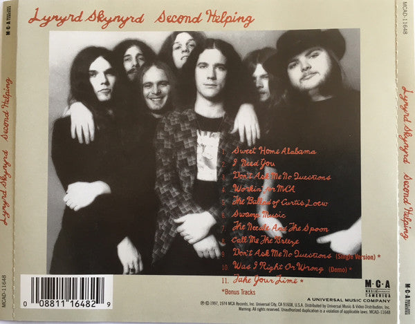 Lynyrd Skynyrd : Second Helping (CD, Album, RE, RM)