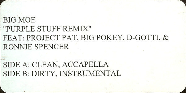 Big Moe : Purple Stuff (Remix) (12", W/Lbl)