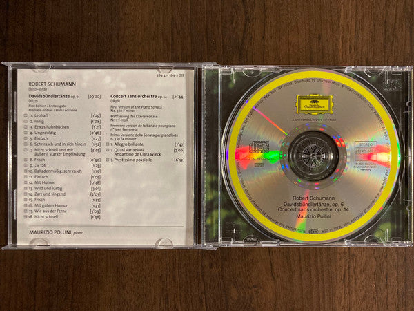 Robert Schumann, Maurizio Pollini : Davidsbündlertänze • Concert Sans Orchestre (CD)