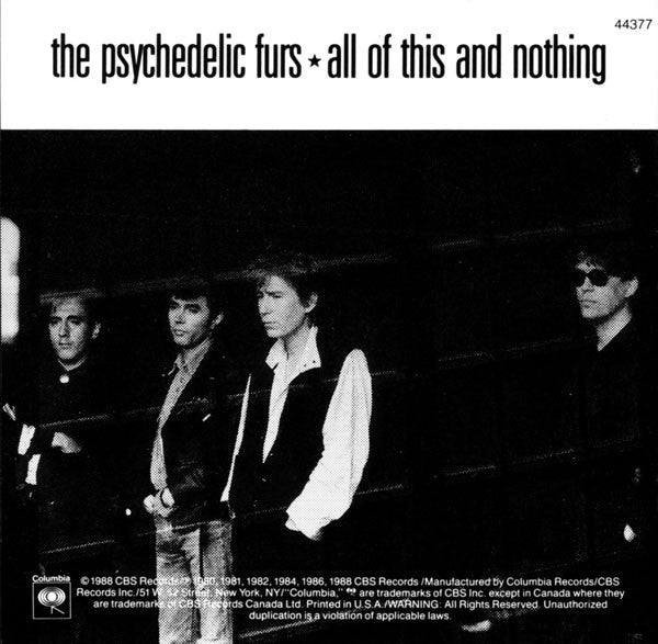 The Psychedelic Furs : All Of This And Nothing (CD, Comp, RE)