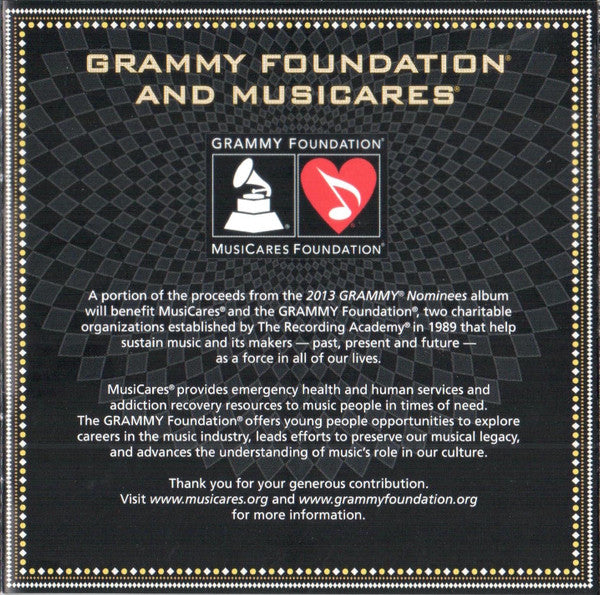 Various : 2013 Grammy Nominees (CD, Comp)