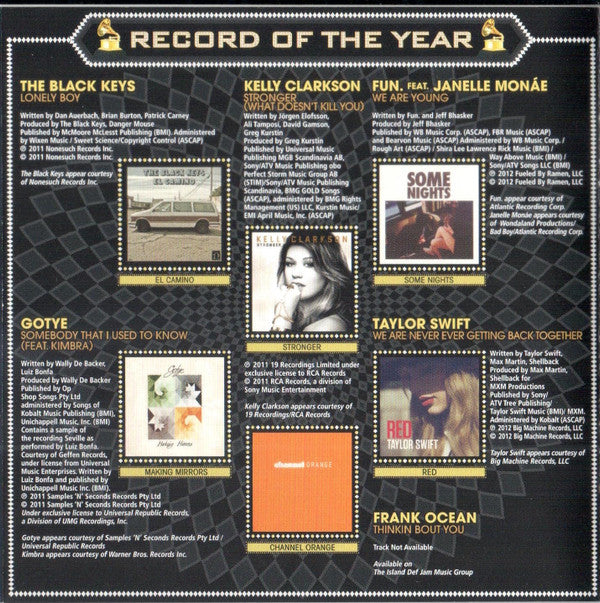 Various : 2013 Grammy Nominees (CD, Comp)