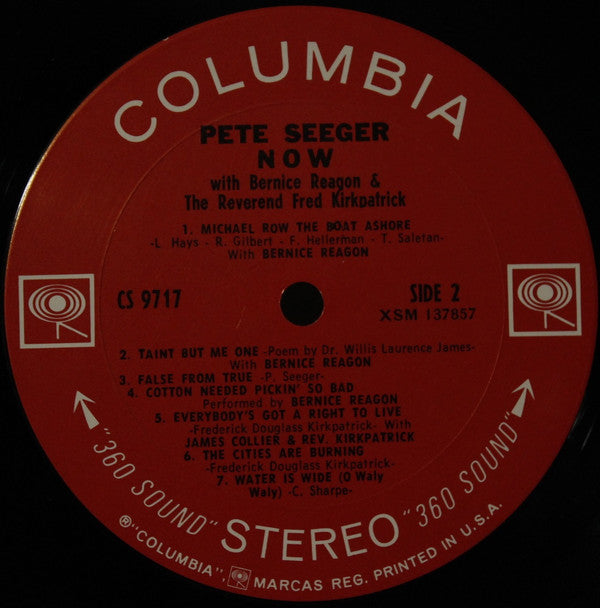 Pete Seeger With Bernice Johnson Reagon & Rev. Frederick Douglass Kirkpatrick - Now (LP) (VG) - Endless Media