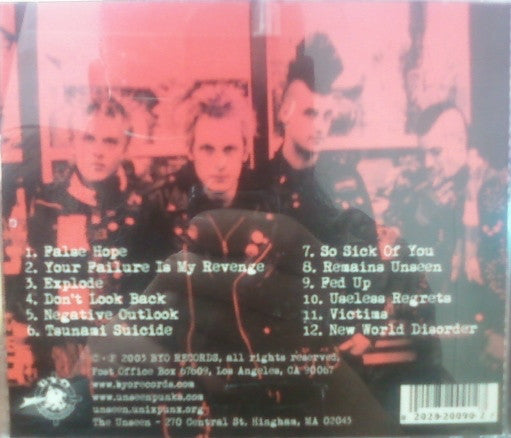 The Unseen : Explode (CD, Album)