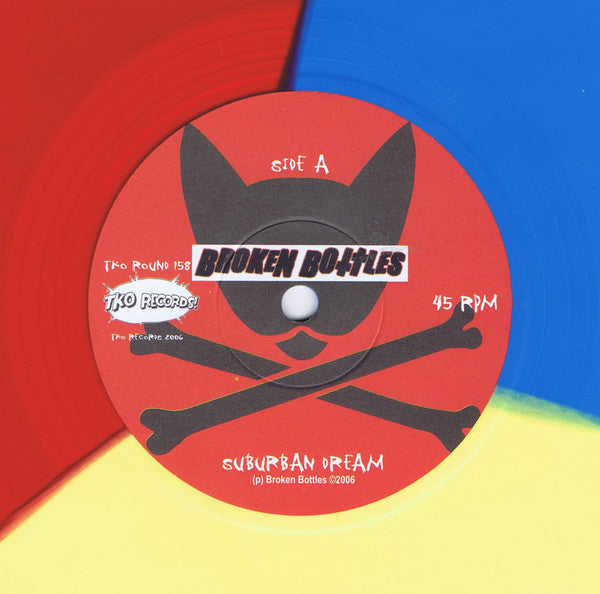 Broken Bottles : Suburban Dreams (7", Single, Blu)