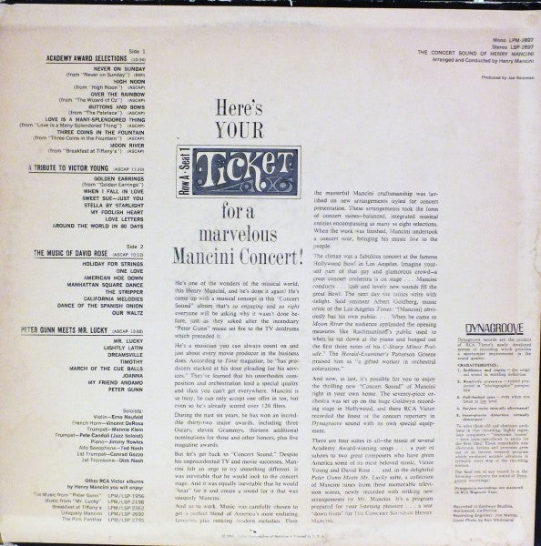 Henry Mancini : The Concert Sound Of Henry Mancini (LP, Album)