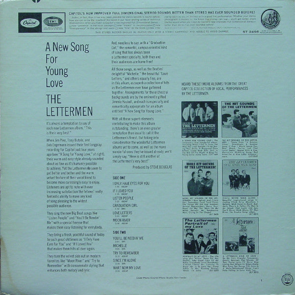 The Lettermen - A New Song For Young Love (LP) (VG) - Endless Media